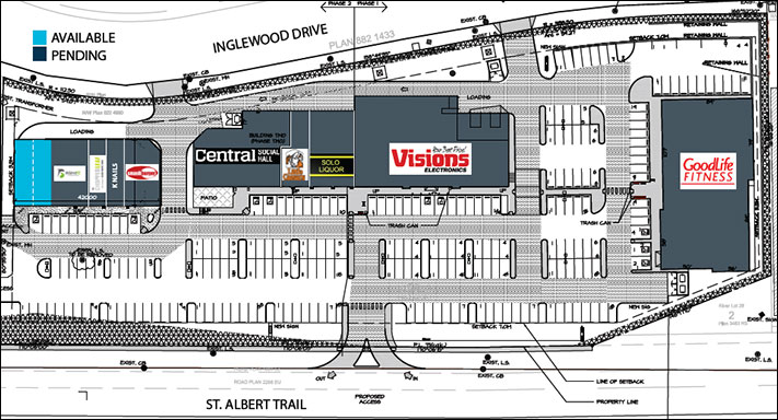 Site Plan - Available / Pending / Leased